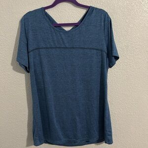 Kimmery- blue moisture wi king work out top- 2XL